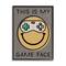 Stupell Industries My Game Face Phrase Yellow Smiley Retro Controller Framed Wall Art